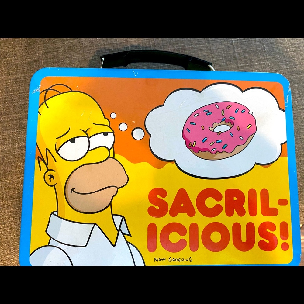 Simpsons metal lunch box.